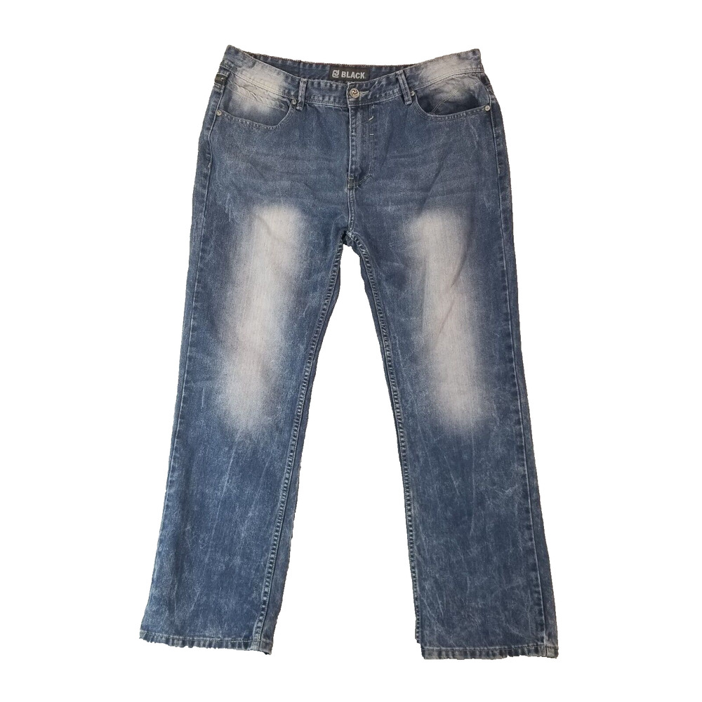 CJ‎ Black Mens Jeans 38x32 Relaxed Fit Straight Blue Flex Stretch Denim
